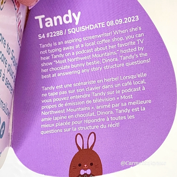🐣 TANDY 🐰 Chocolate Bunny Easter 2024 Original Squishmallow ☆》NWT《☆ - Picture 3 of 8